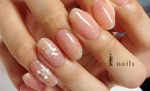 クリアラメフレンチネイル