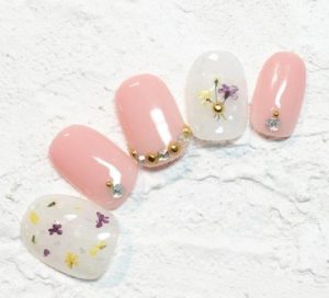 押し花ネイル