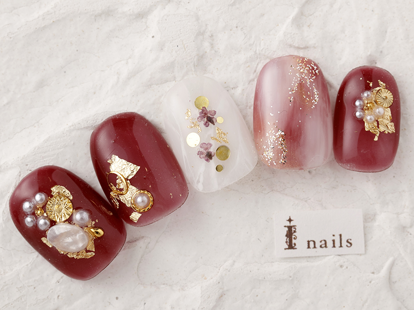 ボルドーニュアンスネイル 恵比寿のネイルサロン アイネイルズ恵比寿店