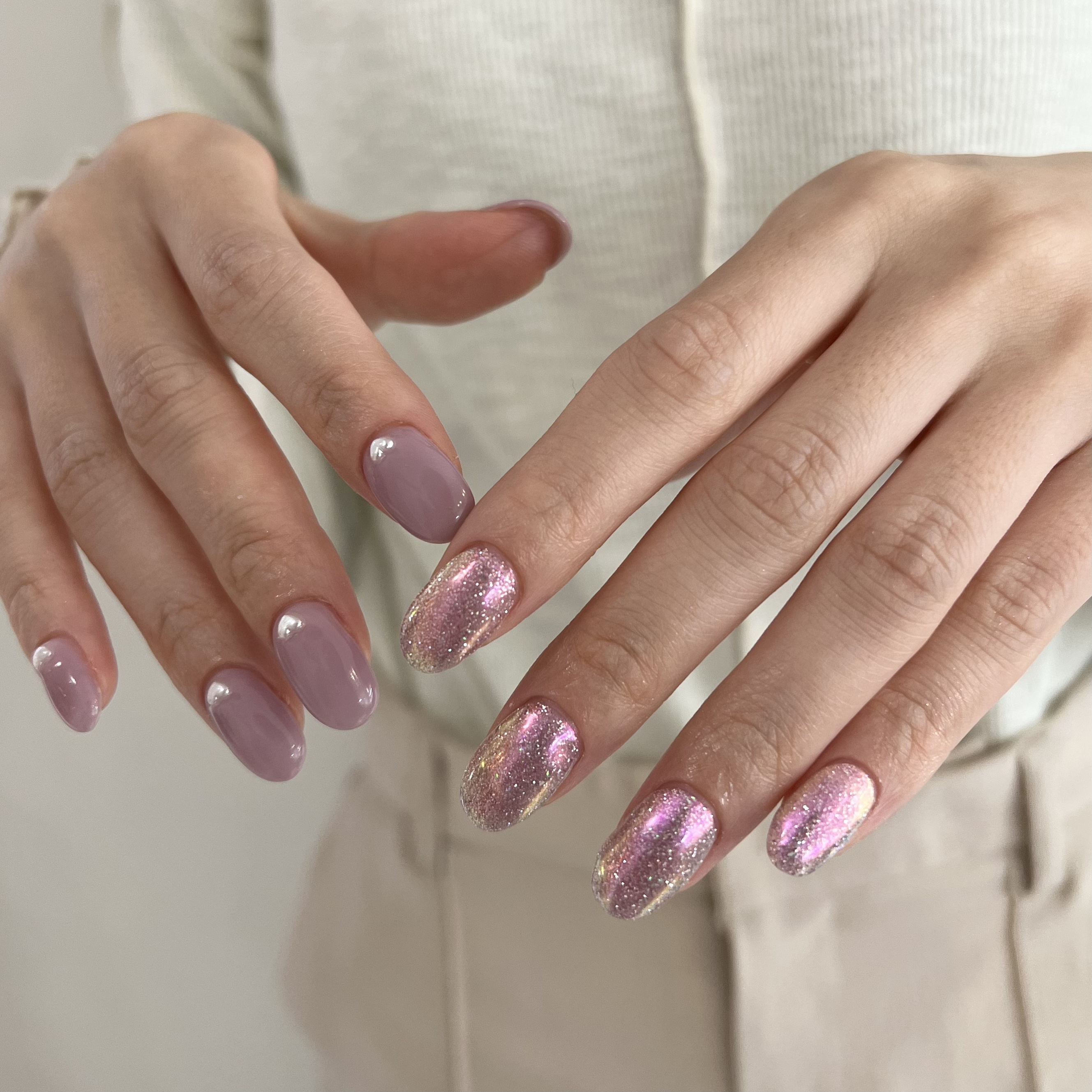 ピンクを使ってちぐはぐnail♪ | 恵比寿のネイルサロン【Jemiy