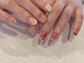 ニュアンス×チェックネイル　【担当】大山