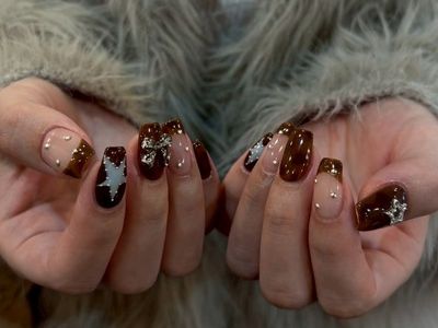 べっ甲フレンチネイル【momo】