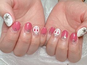 雪うさぎネイル【担当】Ayumi.N