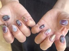 チェックアートネイル