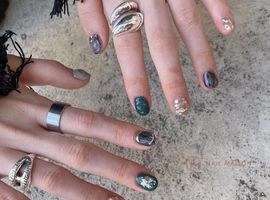 ブラックシルバーみらーnail10000yen