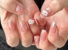 キティちゃん×チークネイル
