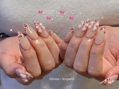 ピンクレオパードネイル【担当】田浦
