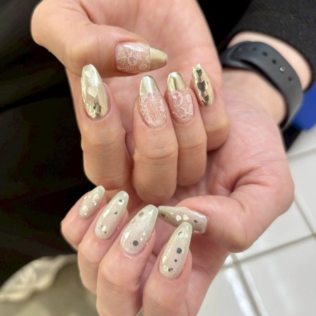 レースミラーフレンチネイル【担当】宮田のサムネイル