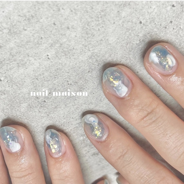 人気ブルーにゅあんす 5000 担当 永峯 池袋のネイルサロン ネイルメゾン池袋店