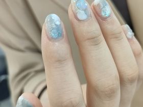 キラキラ青空ネイル ￥5800【担当 和田】