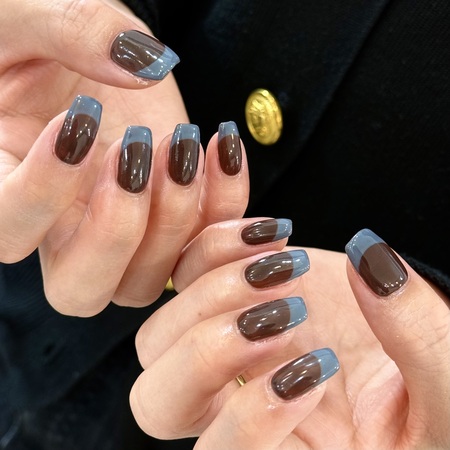 ブラウン×グレーフレンチ ¥8100 【担当 和田】のサムネイル