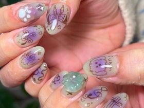 手描きバタフライネイル ¥12550  【担当 井手口】