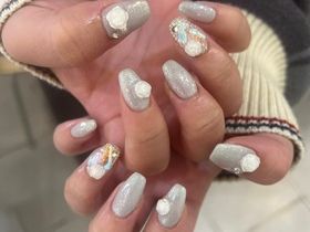 キラキラローズネイル ¥6980 【担当 藤井】