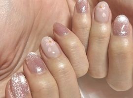 マグネット桜ネイル