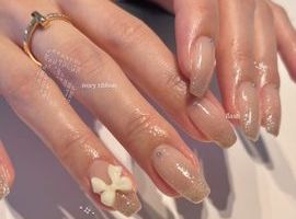 フラッシュグラデリボンネイル