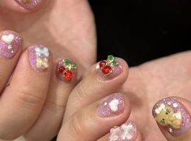 リボン　ハートさくらんぼ【新宿/パラジェル】