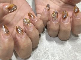 オータムべっ甲ネイル【新宿/パラジェル】
