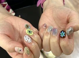 落書き花個性派ガーリー