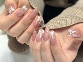 ピンク　リボン【新宿/パラジェル】