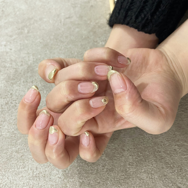 先端ぷっくりミラーネイル Shiho K 梅田のネイルサロン Nail Maison梅田店