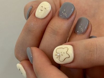 バイカラー落書きネイル¥10550【担当　東】