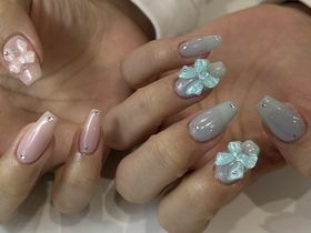 ちぐはぐリボンネイル【sonata.s】
