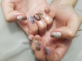 鉱物モチーフニュアンスネイル☆9480yen