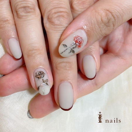 フラワーマットフレンチネイル☆【担当】Shieri.sのサムネイル
