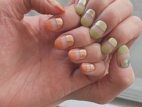 orange×pistacchioネイル☆【担当】Shieri.s