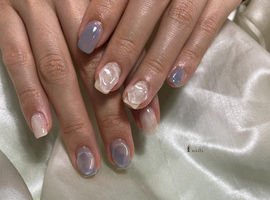 ブルーおはじぎネイル☆7300円