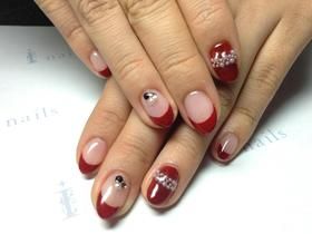 パール×赤フレンチ