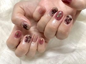 ドライフラワー風ネイル　【担当】風間