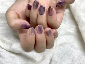 紫ニュアンスネイル　【担当】畑井