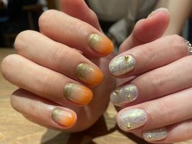 【ミラーグラデーションネイル】坂本