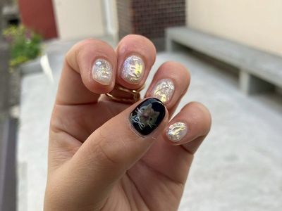 【マーブル猫ネイル】