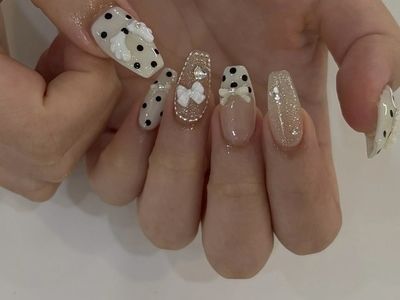 ［ドットリボンネイル］