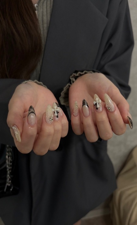 【レースフレンチネイル】のサムネイル