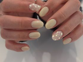 レモン×キラキラネイル