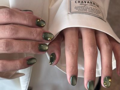 お抹茶ネイル