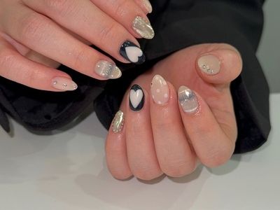 heartモチーフネイル