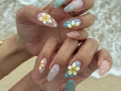 ハイビスカスネイル　designed by yui