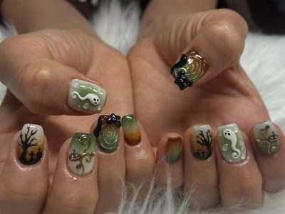 ハロウィンネイル☆　designed by yui