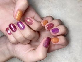 くすみキャンディーカラーネイル　【担当】須藤