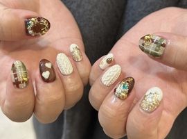 クリスマスチェックネイル[町田/パラジェル]