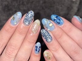 ツイード冬ネイル