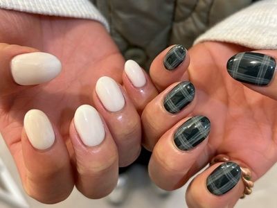 ちぐはぐチェックネイル【担当】君村