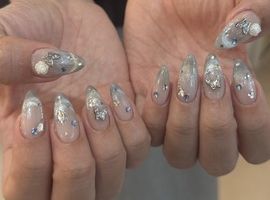 マグネットフレンチパーツネイル[町田/パラジェル