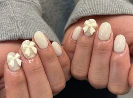 シンプルリボンネイル[町田/パラジェル