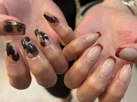 インクフレンチちぐはぐネイル【担当】舘下