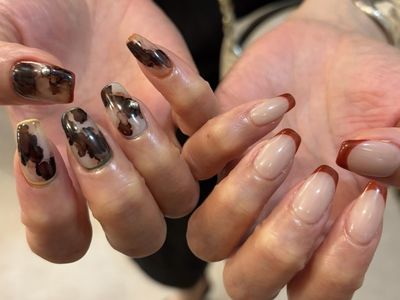 インクフレンチちぐはぐネイル【担当】舘下